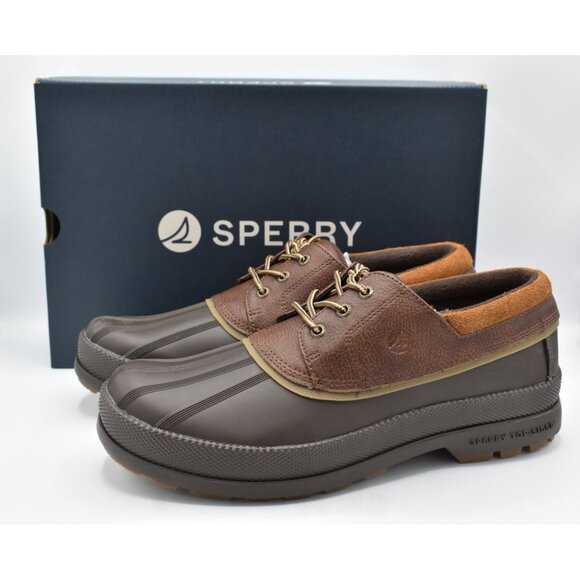 Sperry Mens Size 11.5 Cold Bay 3 Eye Thinsulate Brown Tan Duck Shoes - Picture 1 of 13